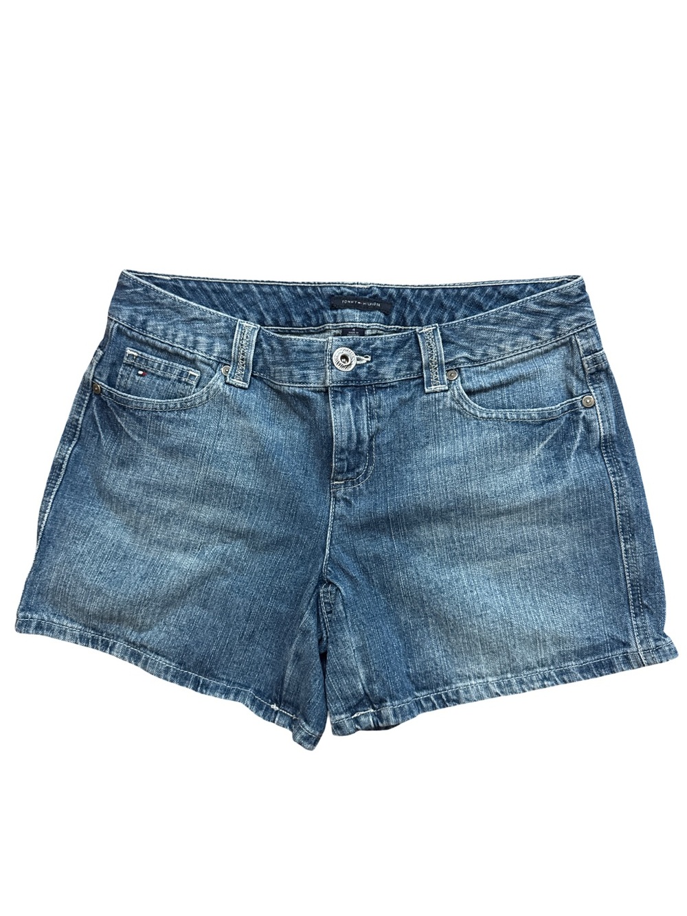 Vintage Tommy Hilfiger Women’s Denim‎ Jean Shorts Size 4 Y2K Logo Tommy Girl